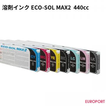 ローランドDG ECO-SOL MAX2インク (C/M/Y/K/Lc/Lm/Lk) 440ml 溶剤サプライ [RO-ESL4-4]