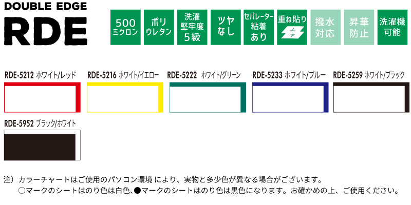 アイコンと色チップ