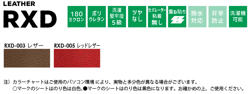 アイコンと色チップ