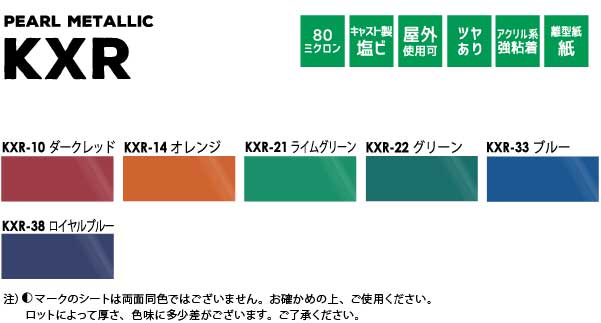 アイコンと色チップ