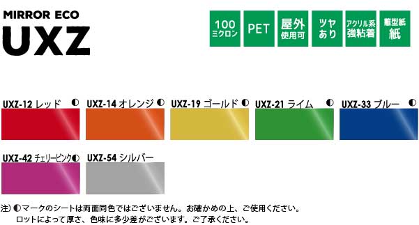 アイコンと色チップ