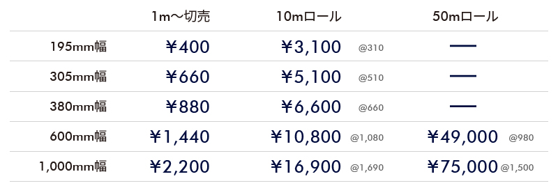 ステッカーシートSM価格表