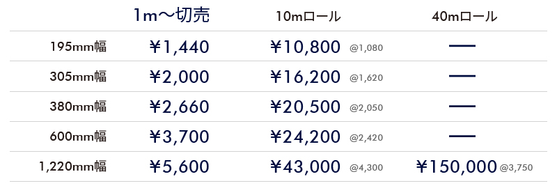 ステッカーシートSR価格表